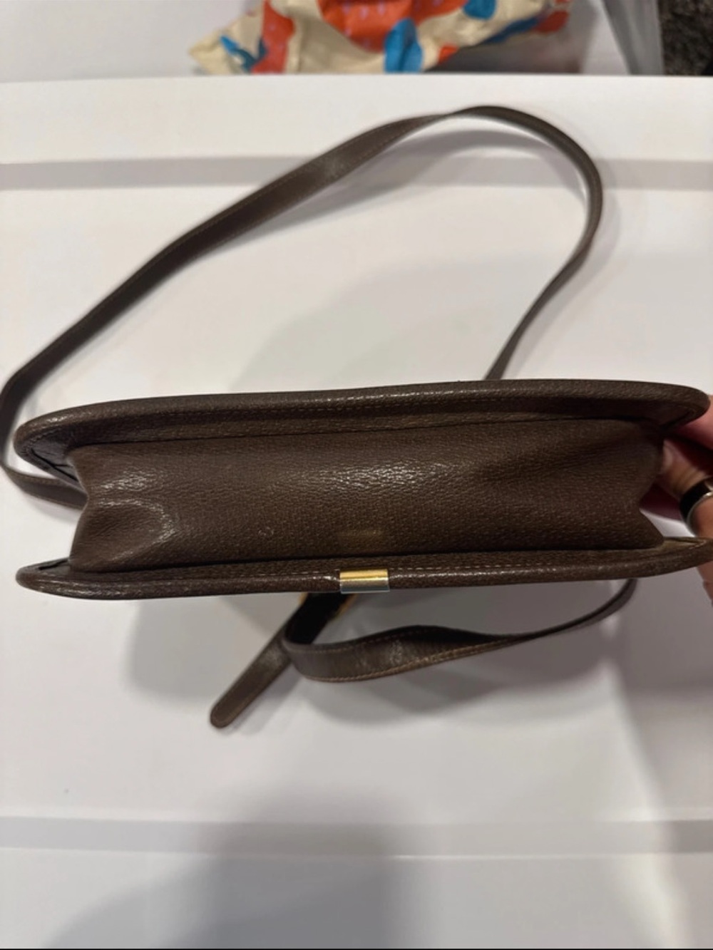 Gucci Beige GG Canvas Crossbody with Brown Leather & Green-Red Web - Picture 3 of 12